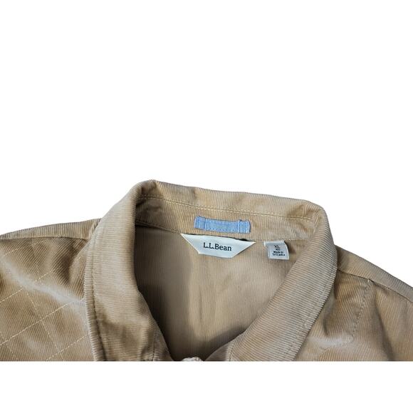 LL Bean Tan Mens XL Corduroy Button Down Shirt in good condition - Picture 5 of 7